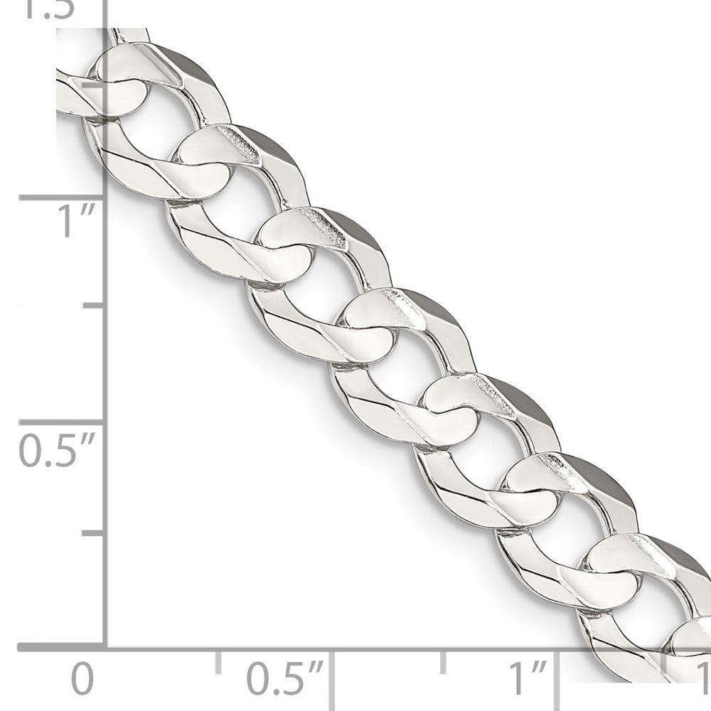 FJC Finejewelers 925 Sterling Silver Concave Beveled Curb Chain 30 Inches x 8 mm