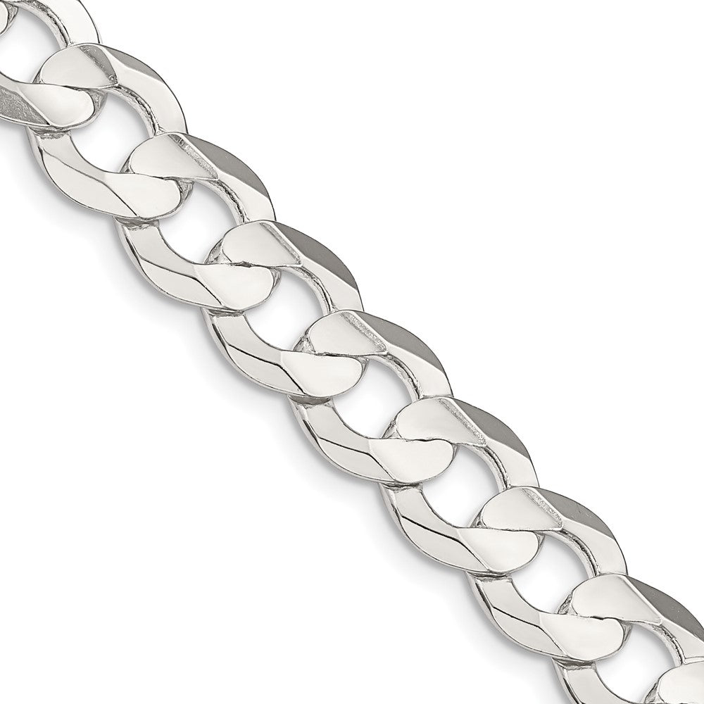 FJC Finejewelers 925 Sterling Silver Concave Beveled Curb Chain 30 Inches x 9.75 mm