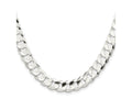FJC Finejewelers 925 Sterling Silver Concave Beveled Curb Chain 30 Inches x 9.75 mm