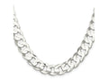 FJC Finejewelers 925 Sterling Silver Concave Beveled Curb Chain 26 Inches x 11.9 mm