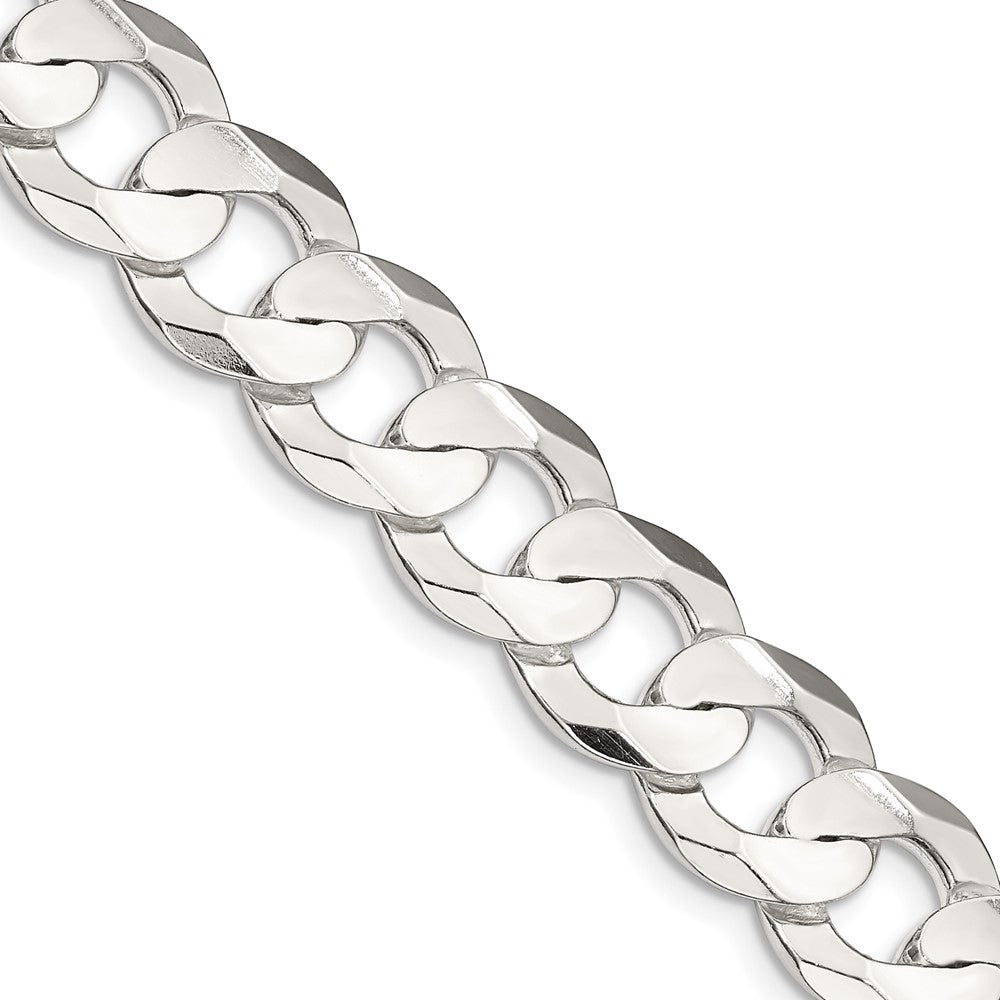 FJC Finejewelers 925 Sterling Silver Concave Beveled Curb Chain 30 Inches x 11.9 mm