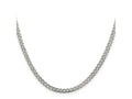 FJC Finejewelers 925 Sterling Silver Pavé Curb Chain 24 Inches x 4 mm
