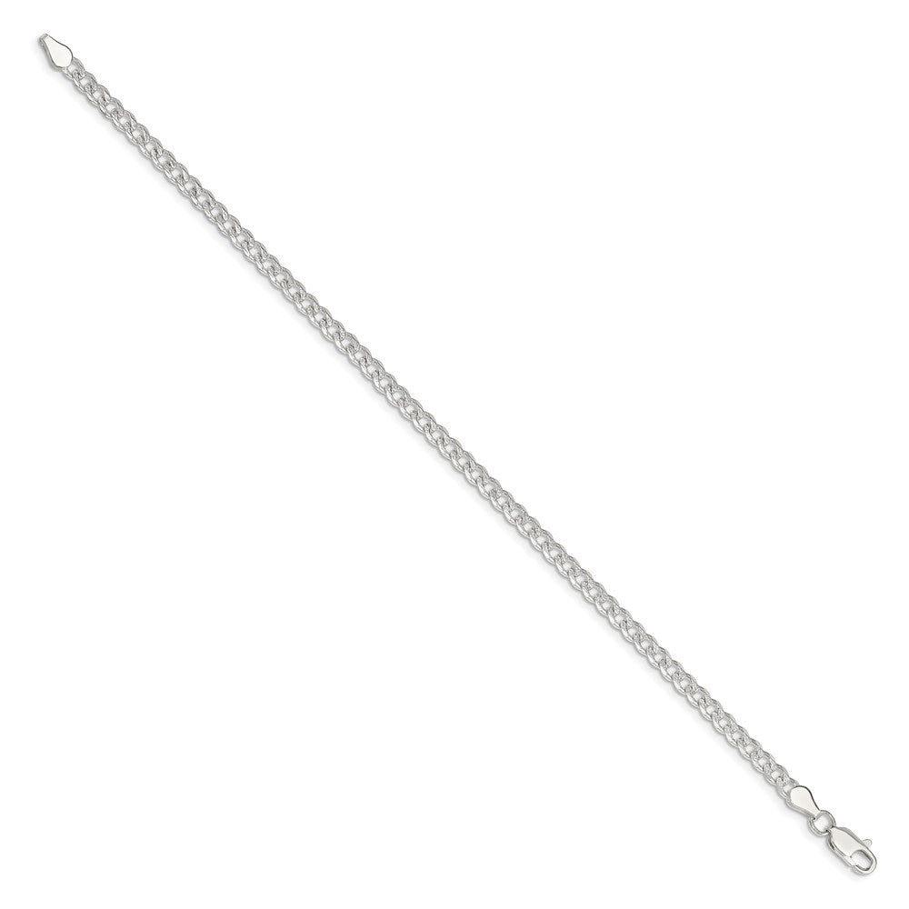 FJC Finejewelers 925 Sterling Silver Pavé Curb Bracelet Chain 8 Inches x 4 mm