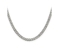 FJC Finejewelers 925 Sterling Silver Pavé Curb Chain 20 Inches x 4.5 mm