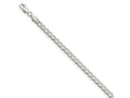 FJC Finejewelers 925 Sterling Silver Pavé Curb Bracelet Chain 7 Inches x 4.5 mm
