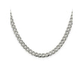 FJC Finejewelers 925 Sterling Silver Pavé Curb Chain 24 Inches x 5.5 mm