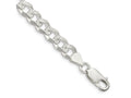 FJC Finejewelers 925 Sterling Silver Pavé Curb Bracelet Chain 8 Inches x 7.5 mm