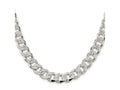 FJC Finejewelers 925 Sterling Silver Pavé Curb Chain 20 Inches x 10.5 mm