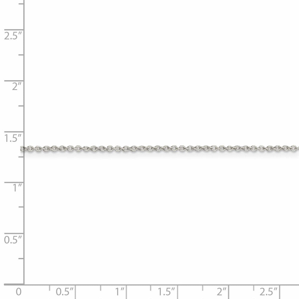 FJC Finejewelers 925 Sterling Silver Rhodium Plated Cable Chain 22 Inches x 1.25 mm