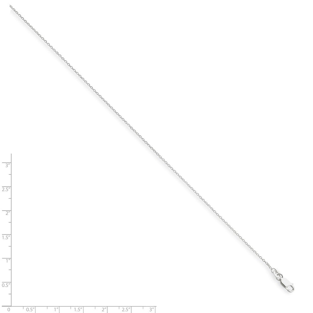 FJC Finejewelers 925 Sterling Silver Rhodium Plated Cable Chain with 2in ext. 22 Inches x 1.25 mm