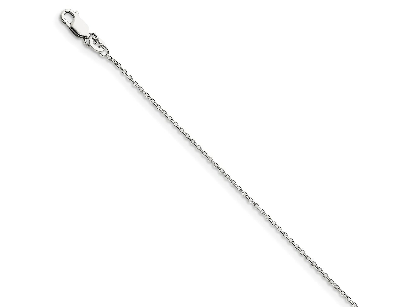 FJC Finejewelers 925 Sterling Silver Rhodium Plated Cable Chain with 2in ext. 22 Inches x 1.25 mm