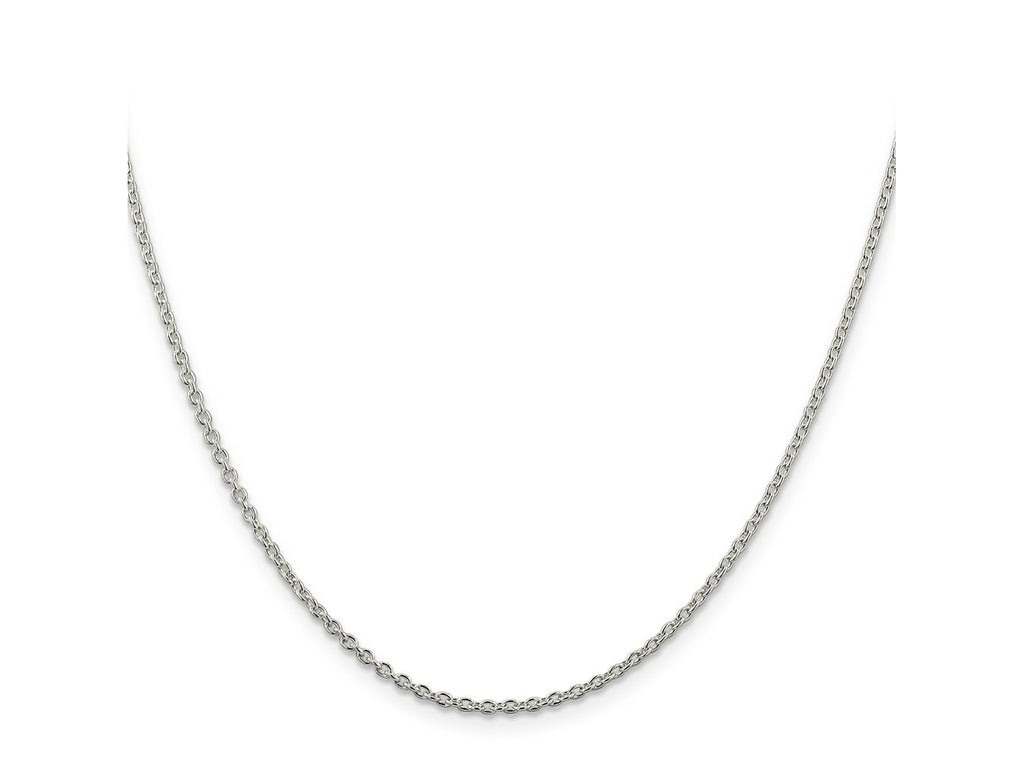 FJC Finejewelers 925 Sterling Silver Rhodium Plated Cable Chain 30 Inches x 1.95 mm