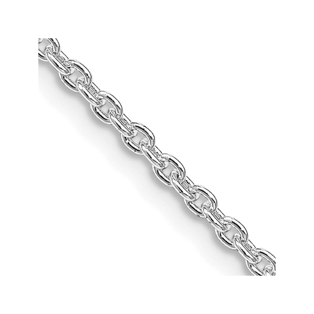 FJC Finejewelers 925 Sterling Silver Rhodium Plated Cable Chain 30 Inches x 2.25 mm
