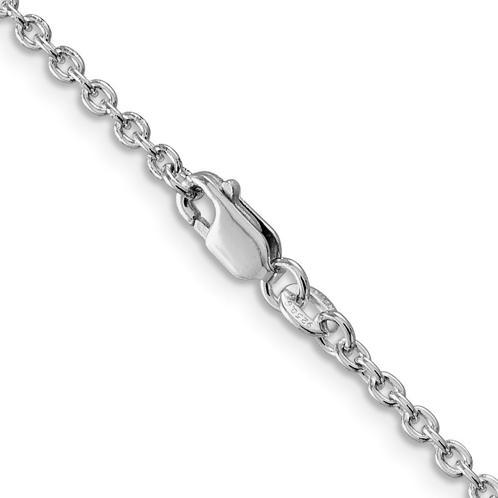 FJC Finejewelers 925 Sterling Silver Rhodium Plated Cable Chain 36 Inches x 2.25 mm