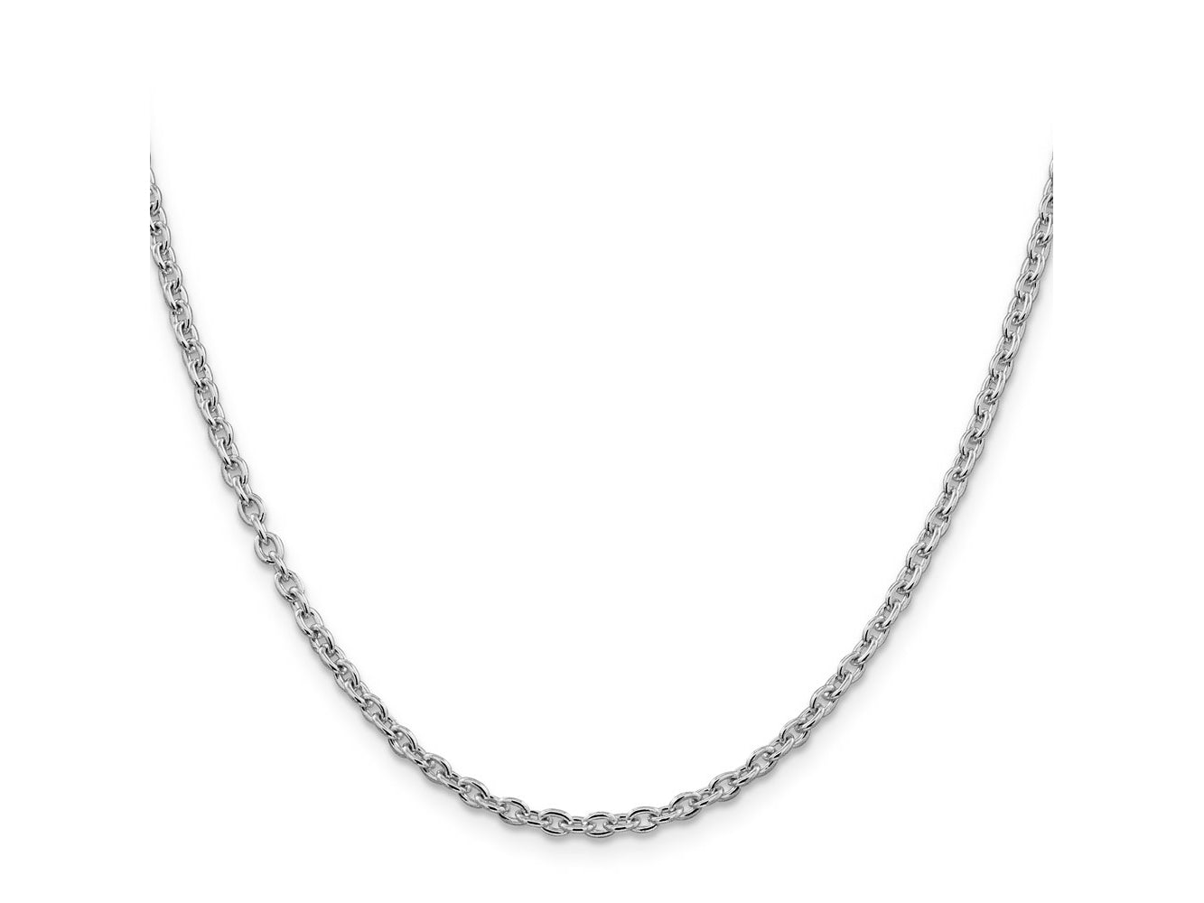 FJC Finejewelers 925 Sterling Silver Rhodium Plated Cable Chain 18 Inches x 2.75 mm