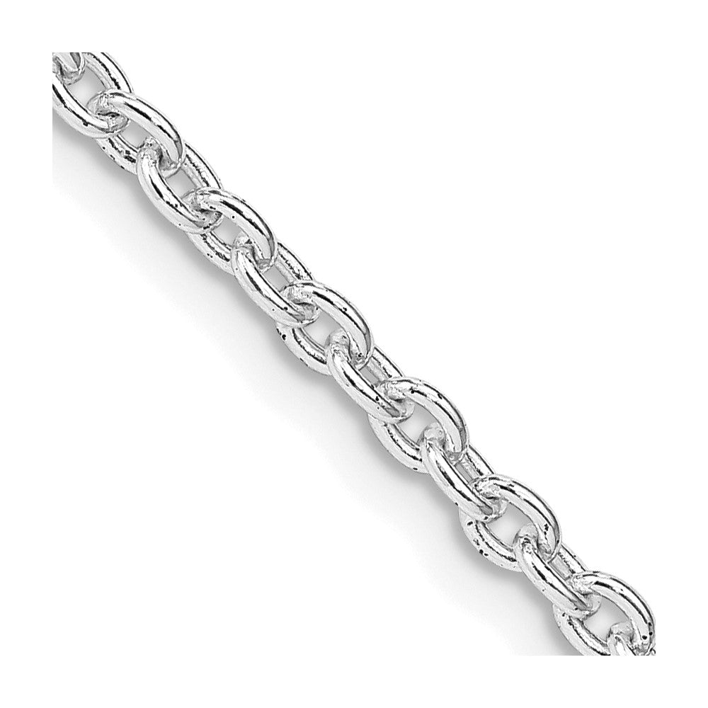 FJC Finejewelers 925 Sterling Silver Rhodium Plated Cable Chain 24 Inches x 2.75 mm