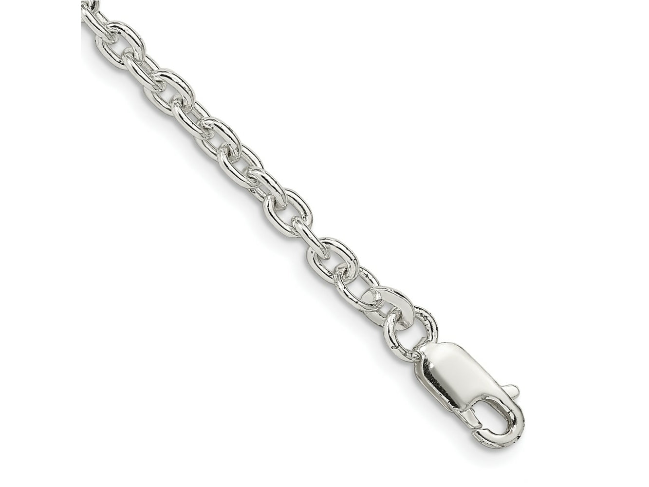 FJC Finejewelers 925 Sterling Silver Cable Bracelet Chain 8 Inches x 3.5 mm