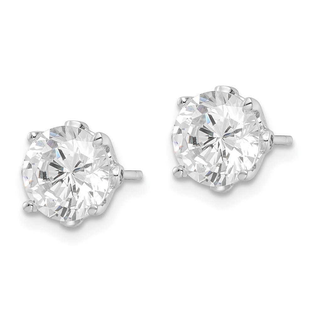 FJC Finejewelers 925 Sterling Silver Rhodium-plated CZ Stud Post Earrings 8 mm x 8 mm