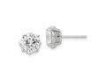 FJC Finejewelers 925 Sterling Silver Rhodium-plated CZ Stud Post Earrings 8 mm x 8 mm