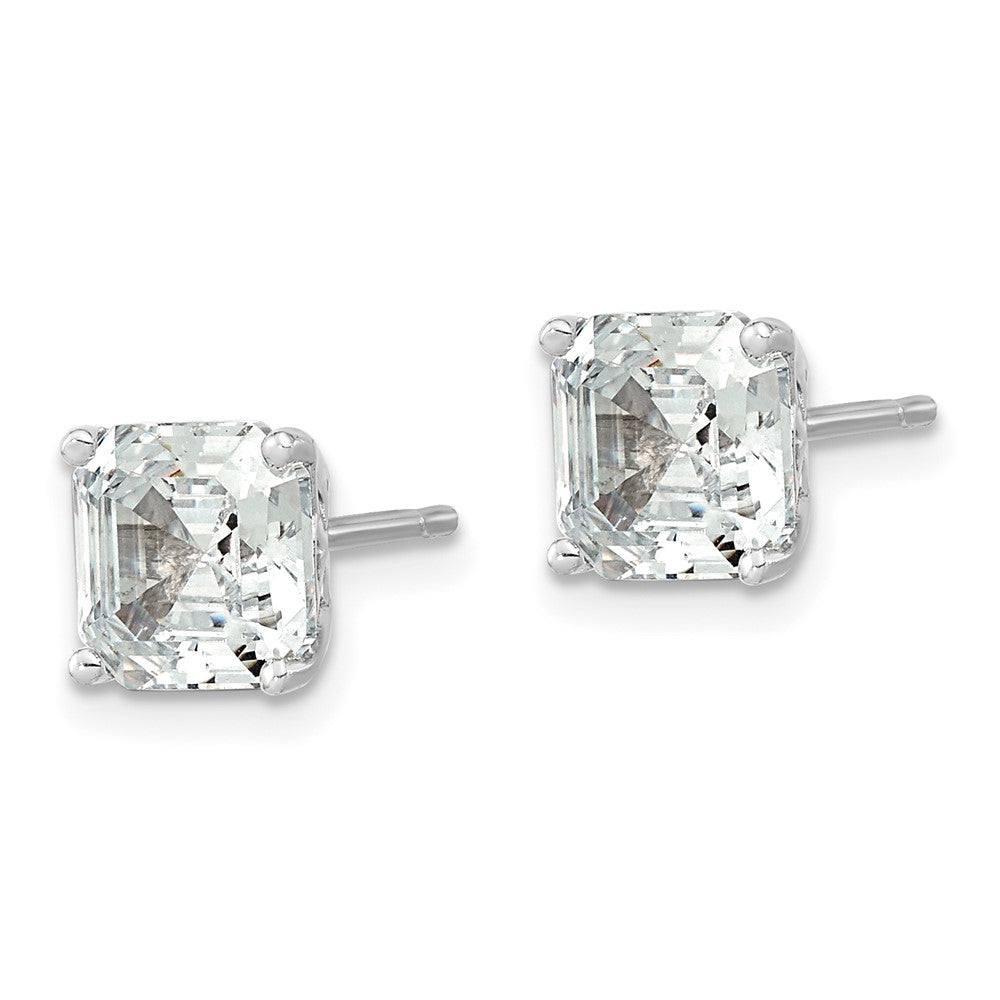 FJC Finejewelers 925 Sterling Silver Stud Square CZ Post Earrings 7 mm x 7 mm