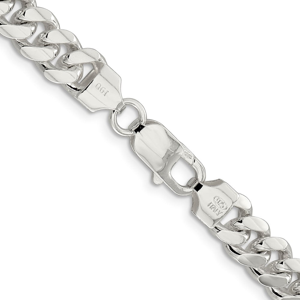 FJC Finejewelers 925 Sterling Silver Polished Domed Curb Chain 28 Inches x 7.8 mm