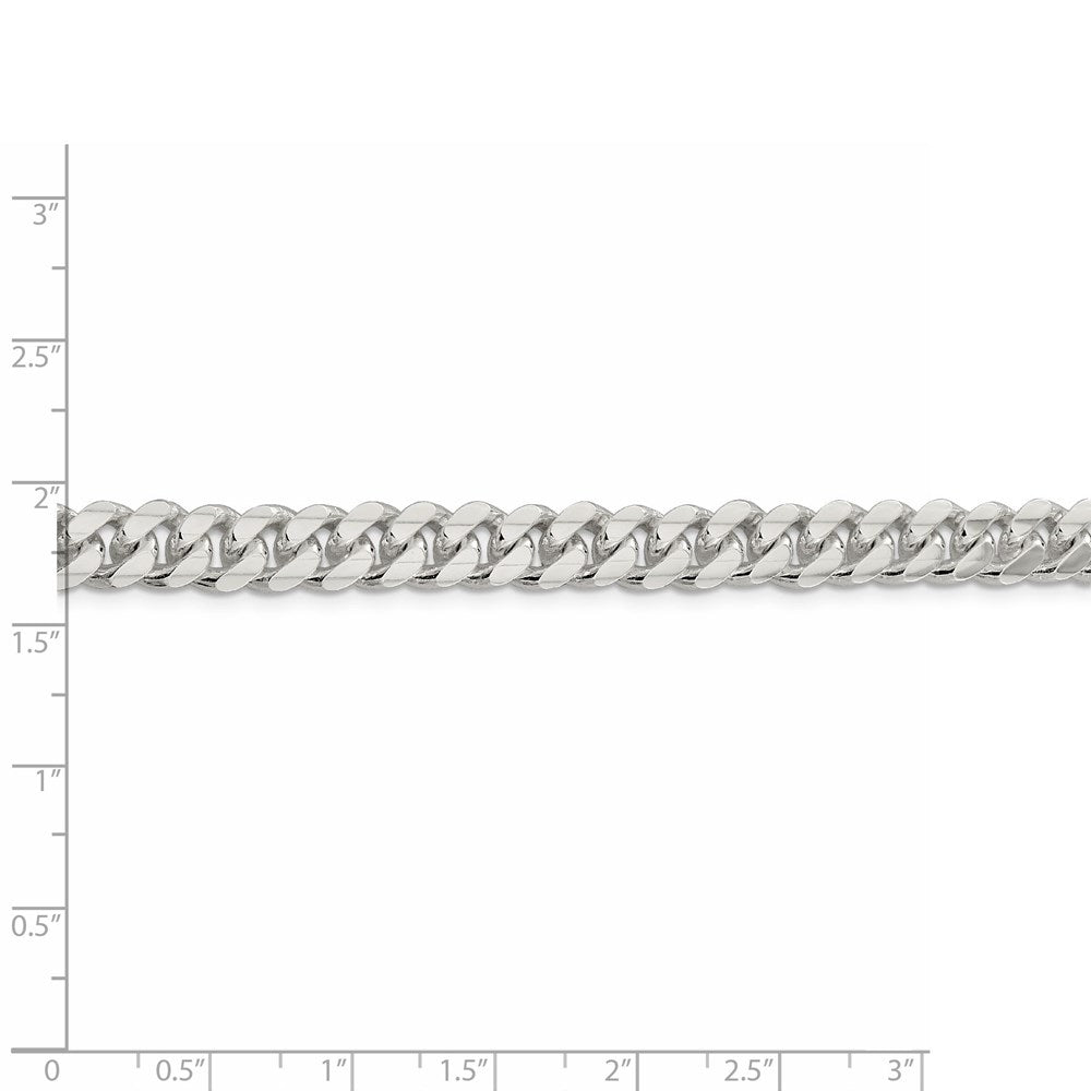 FJC Finejewelers 925 Sterling Silver Polished Domed Curb Chain 28 Inches x 7.8 mm