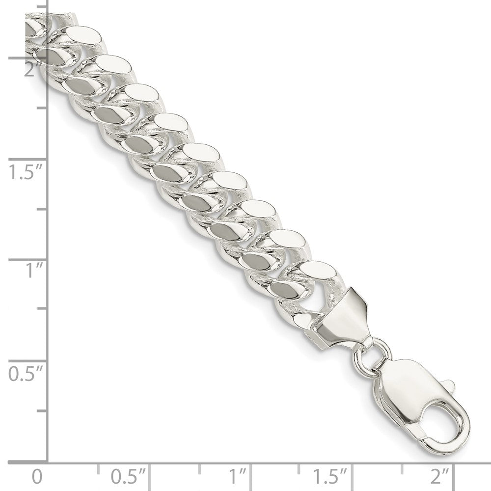 FJC Finejewelers 925 Sterling Silver Polished Domed Curb Bracelet Chain 8 Inches x 9 mm