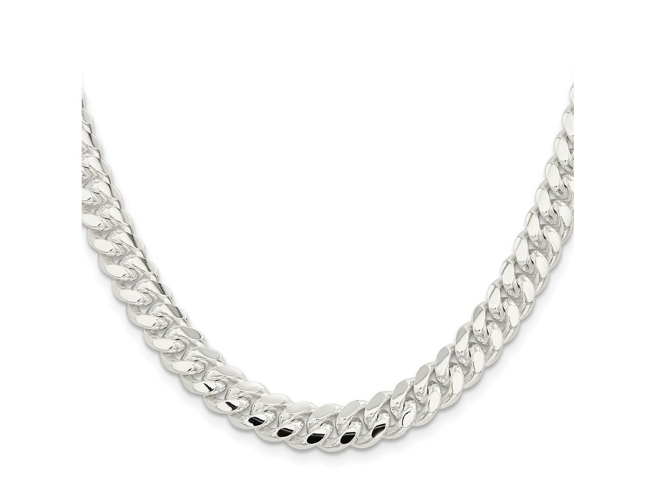 FJC Finejewelers 925 Sterling Silver Polished Domed Curb Bracelet Chain 8 Inches x 9 mm