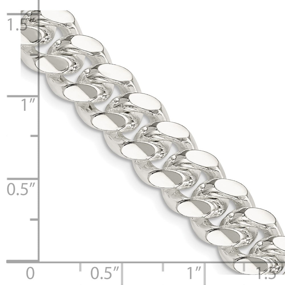FJC Finejewelers 925 Sterling Silver Polished Domed Curb Chain 24 Inches x 10.5 mm