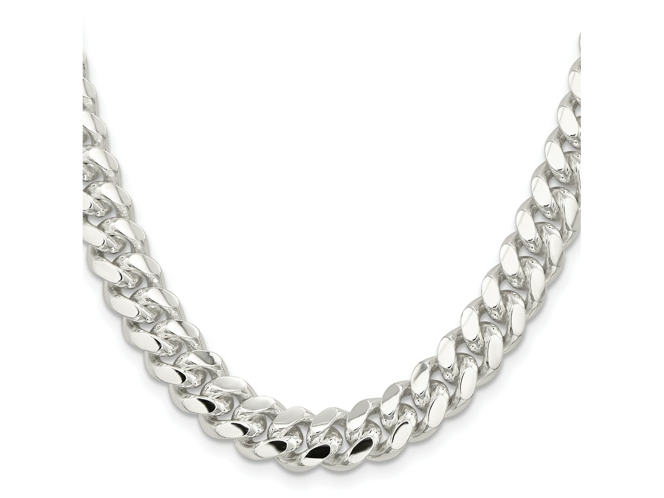 FJC Finejewelers 925 Sterling Silver Polished Domed Curb Chain 28 Inches x 10.5 mm