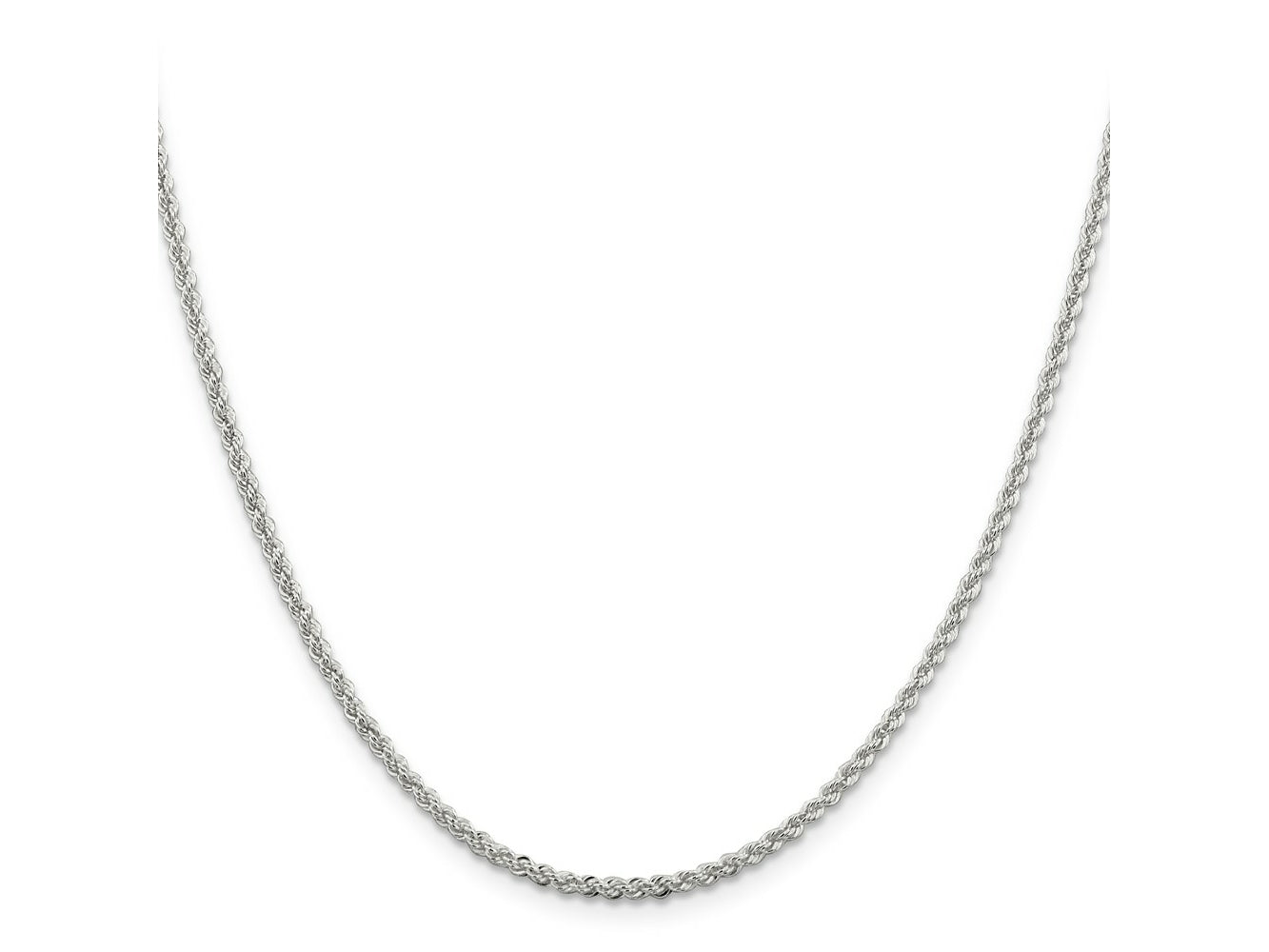 FJC Finejewelers 925 Sterling Silver Solid Rope Chain 28 Inches x 2.3 mm