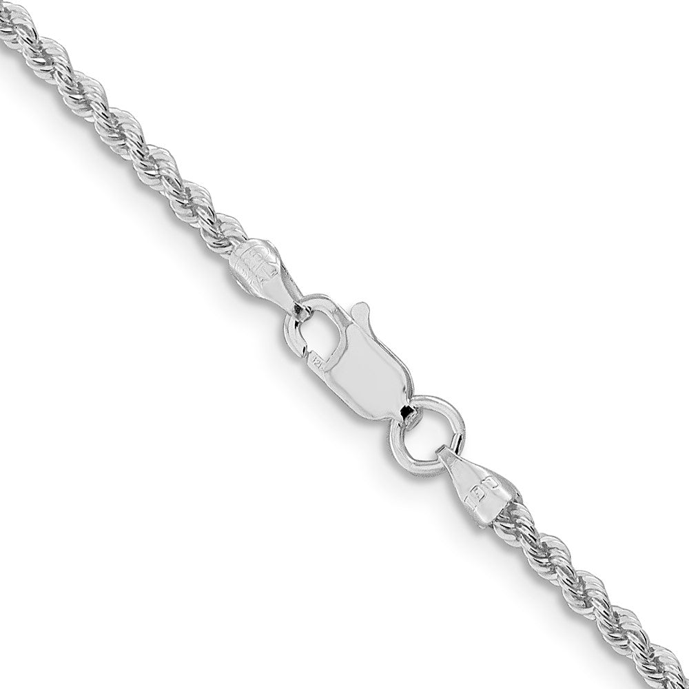 FJC Finejewelers 925 Sterling Silver Rhodium Plated Solid Rope Chain 28 Inches x 2.3 mm