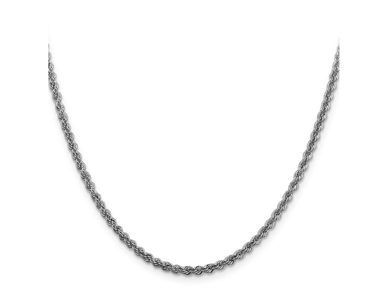 FJC Finejewelers 925 Sterling Silver Rhodium Plated Solid Rope Chain 22 Inches x 2.5 mm