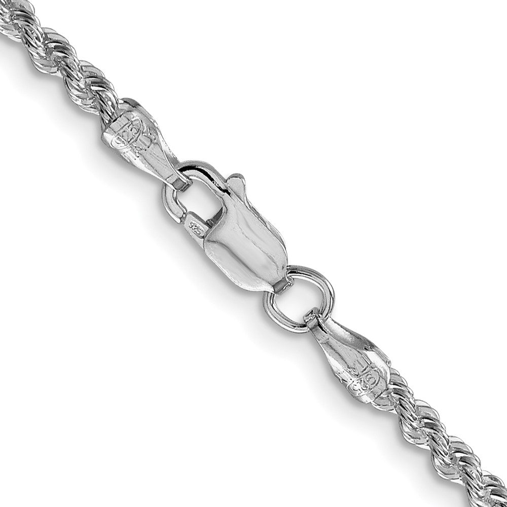 FJC Finejewelers 925 Sterling Silver Rhodium Plated Solid Rope Chain 28 Inches x 2.5 mm