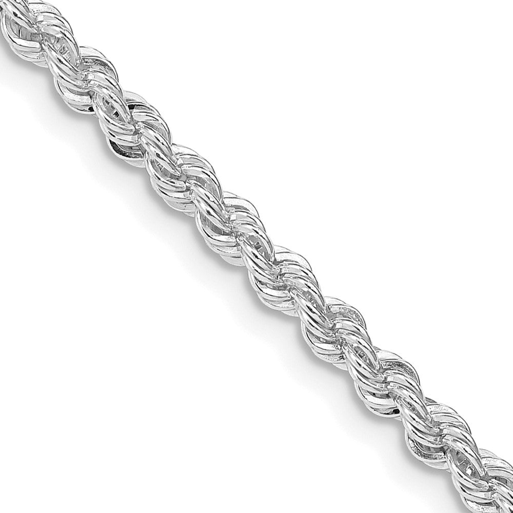 FJC Finejewelers 925 Sterling Silver Rhodium Plated Solid Rope Chain 28 Inches x 3 mm