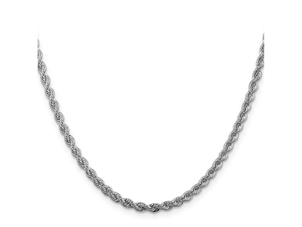 FJC Finejewelers 925 Sterling Silver Rhodium Plated Solid Rope Chain 30 Inches x 3 mm