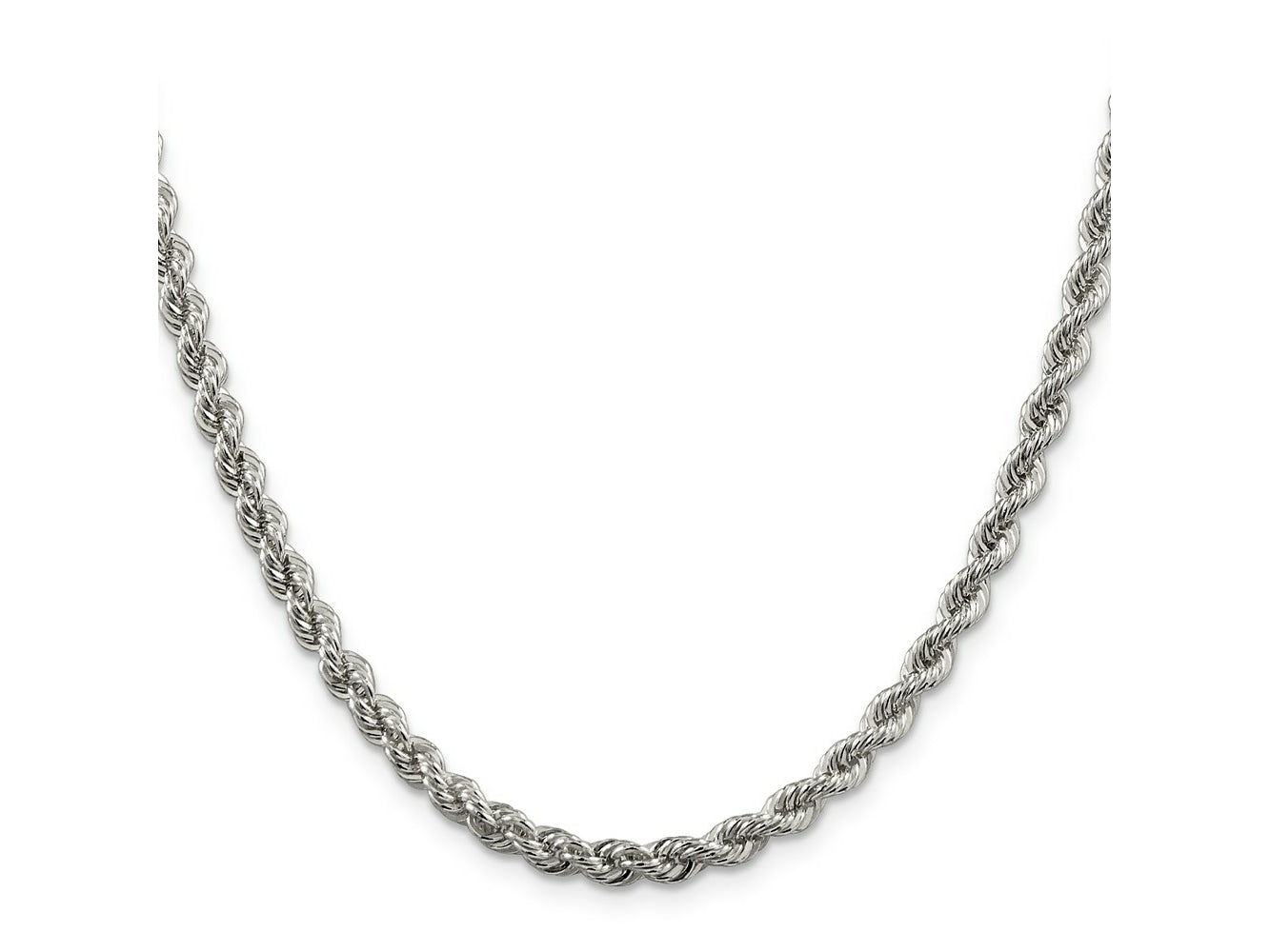 FJC Finejewelers 925 Sterling Silver Solid Rope Chain 28 Inches x 4.3 mm