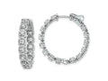FJC Finejewelers 925 Sterling Silver Rhodium Plated CZ In and Out round Hoop Earrings 27 mm x 27 mm