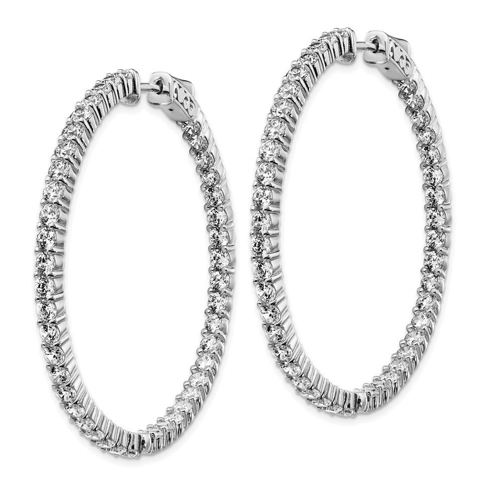 FJC Finejewelers 925 Sterling Silver Rhodium Plated CZ In and Out Hoop Earrings 45 x 44 mm