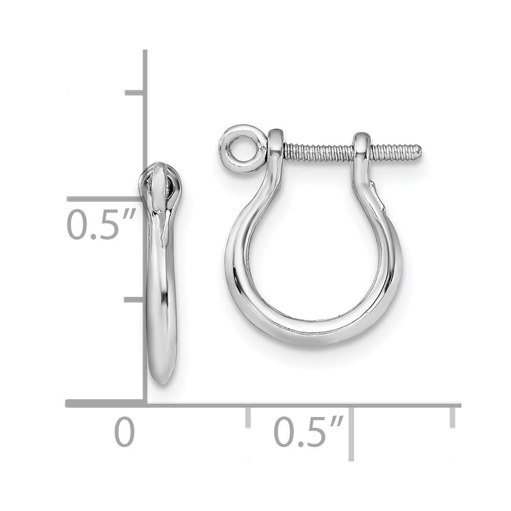 FJC Finejewelers 925 Sterling Silver Dangle Polished Small Shackle Link Screw Earrings 14 mm x 11 mm