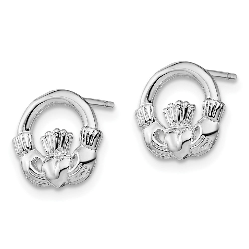 FJC Finejewelers 925 Sterling Silver Button Polished Claddagh Post Earrings 11 mm