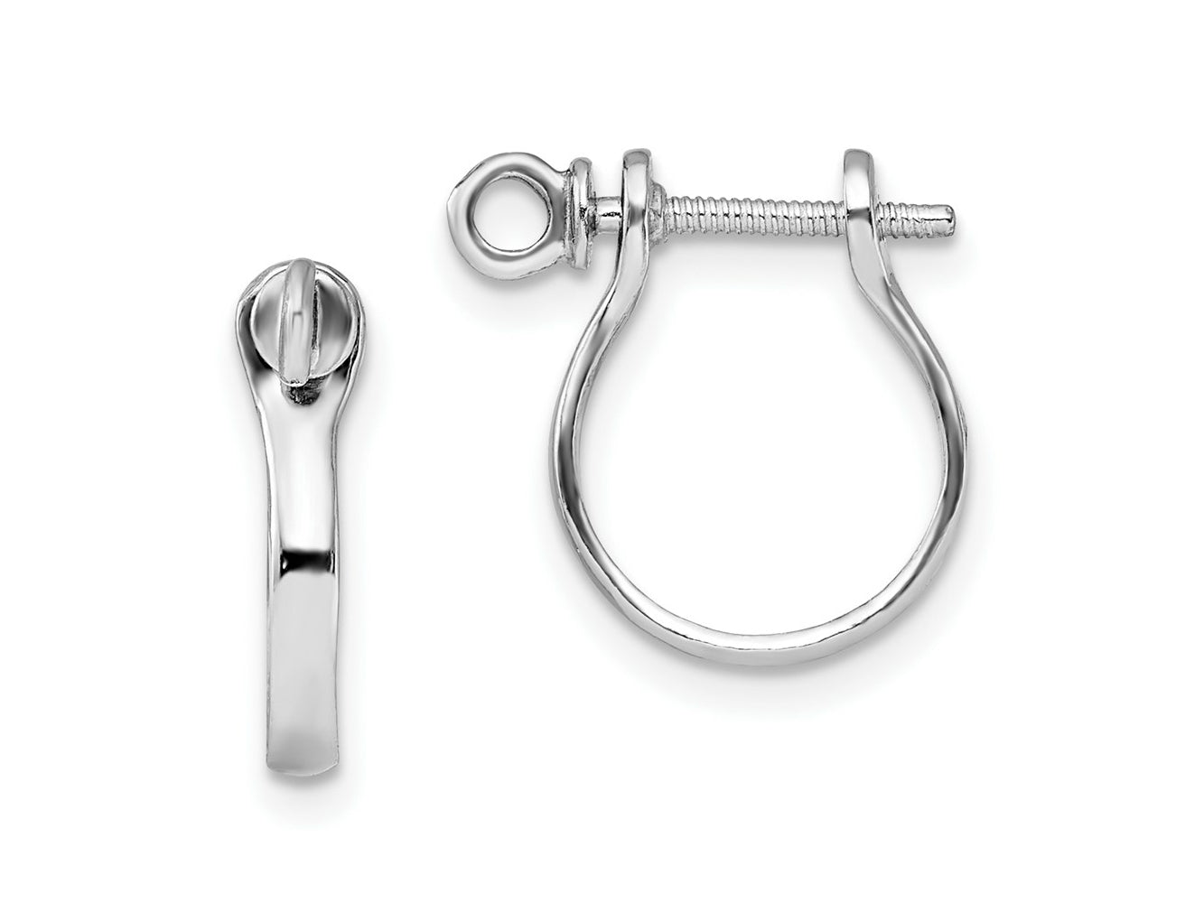 FJC Finejewelers 925 Sterling Silver Dangle Polished 3D Shackle Link Screw Earrings 15 x 12 mm