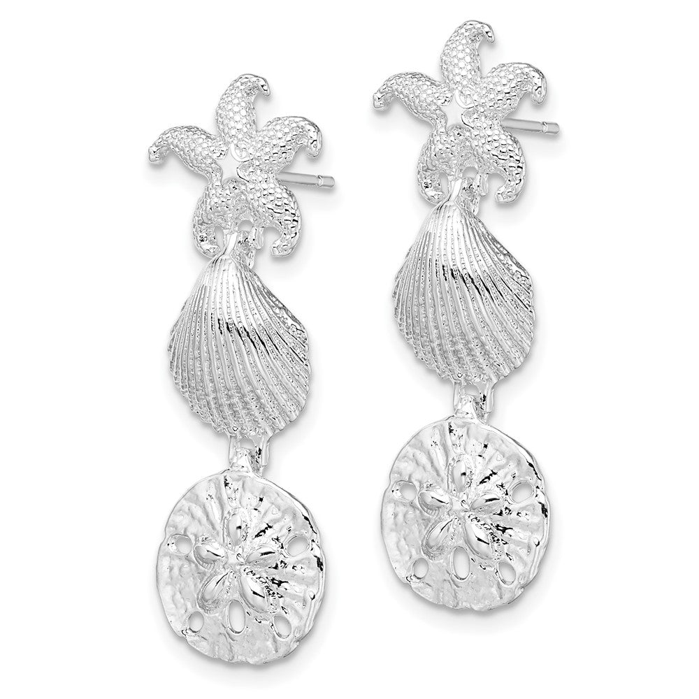 FJC Finejewelers 925 Sterling Silver Polished Sea Life Dangle Post Earrings 35 mm x 12 mm