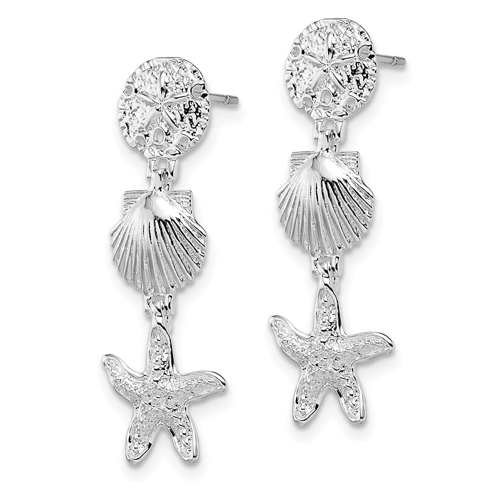 FJC Finejewelers 925 Sterling Silver Polished Sea Life Dangle Post Earrings 30 mm x 11 mm