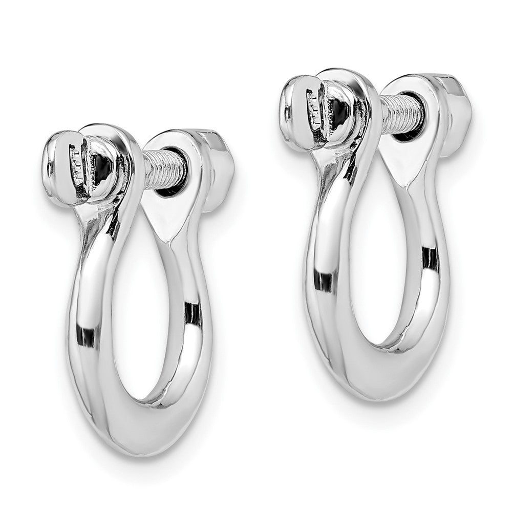 FJC Finejewelers 925 Sterling Silver Dangle Polished Medium Shackle Link Screw Earrings 17 mm x 14 mm