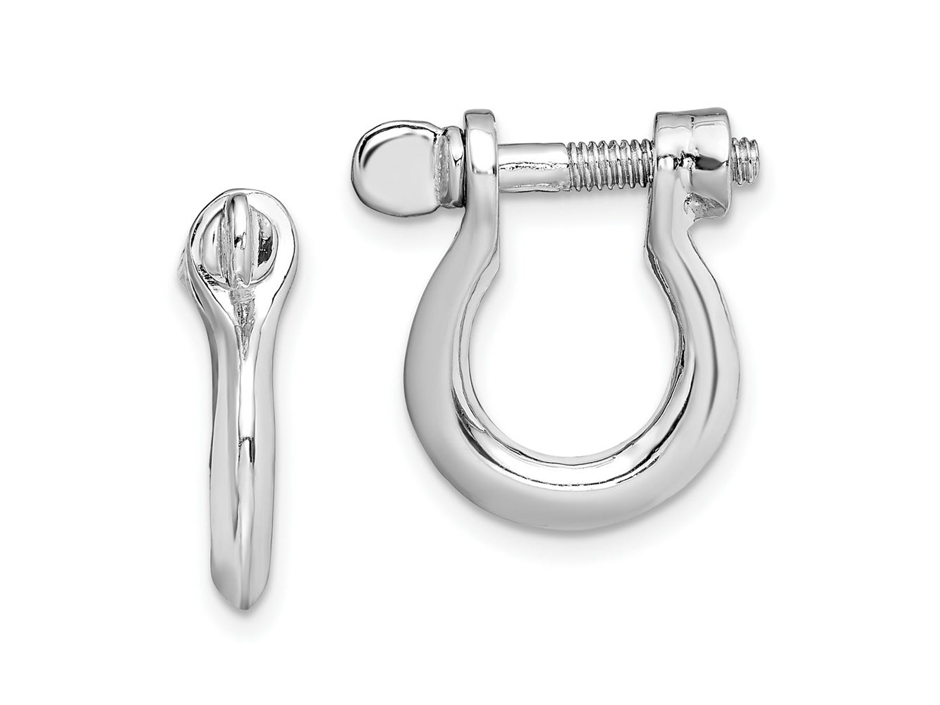 FJC Finejewelers 925 Sterling Silver Dangle Polished Medium Shackle Link Screw Earrings 17 mm x 14 mm