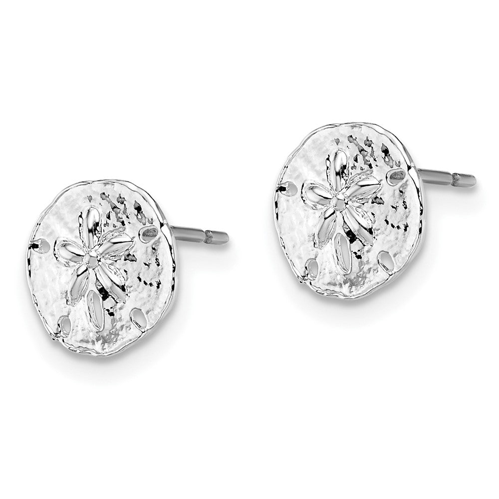 FJC Finejewelers 925 Sterling Silver Button Polished Mini Sand Dollar Post Earrings 10 mm x 9 mm