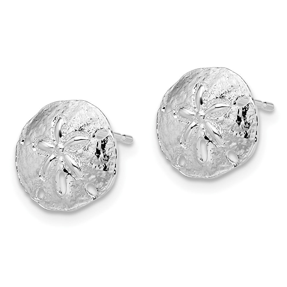 FJC Finejewelers 925 Sterling Silver Button Polished Sand Dollar Post Earrings 11 mm x 11 mm