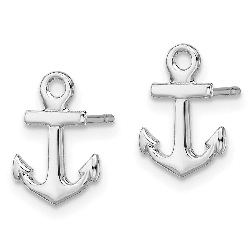 FJC Finejewelers 925 Sterling Silver Button Polished Mini Anchor Post Earrings 12 mm x 8 mm