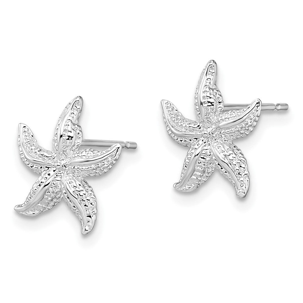FJC Finejewelers 925 Sterling Silver Button Polished Starfish Post Earrings 14 mm x 12 mm